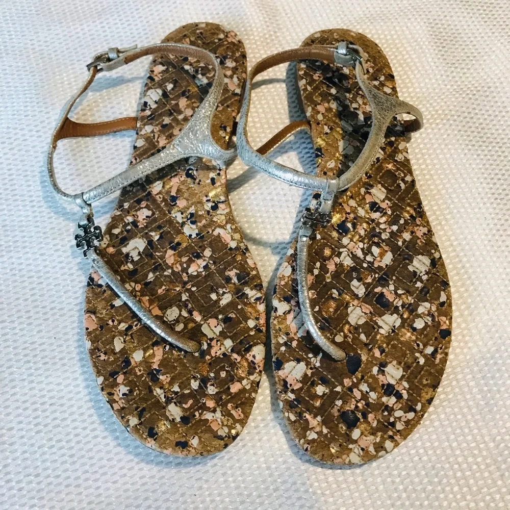 Tory Burch Stylish‎ Silver Sandals for Women